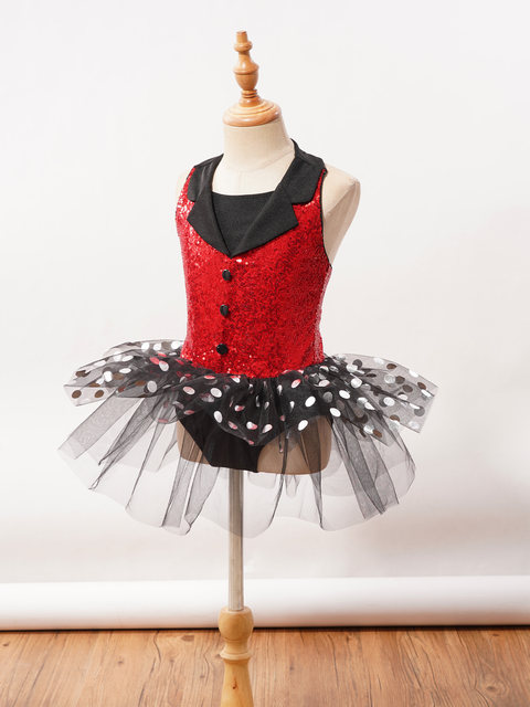 Abito Da Balletto Per Ragazze Con Gonna Tutù - Body In Cotone E Spandex, Schiena A Goccia, Per Danza E Ginnastica - Foto 2