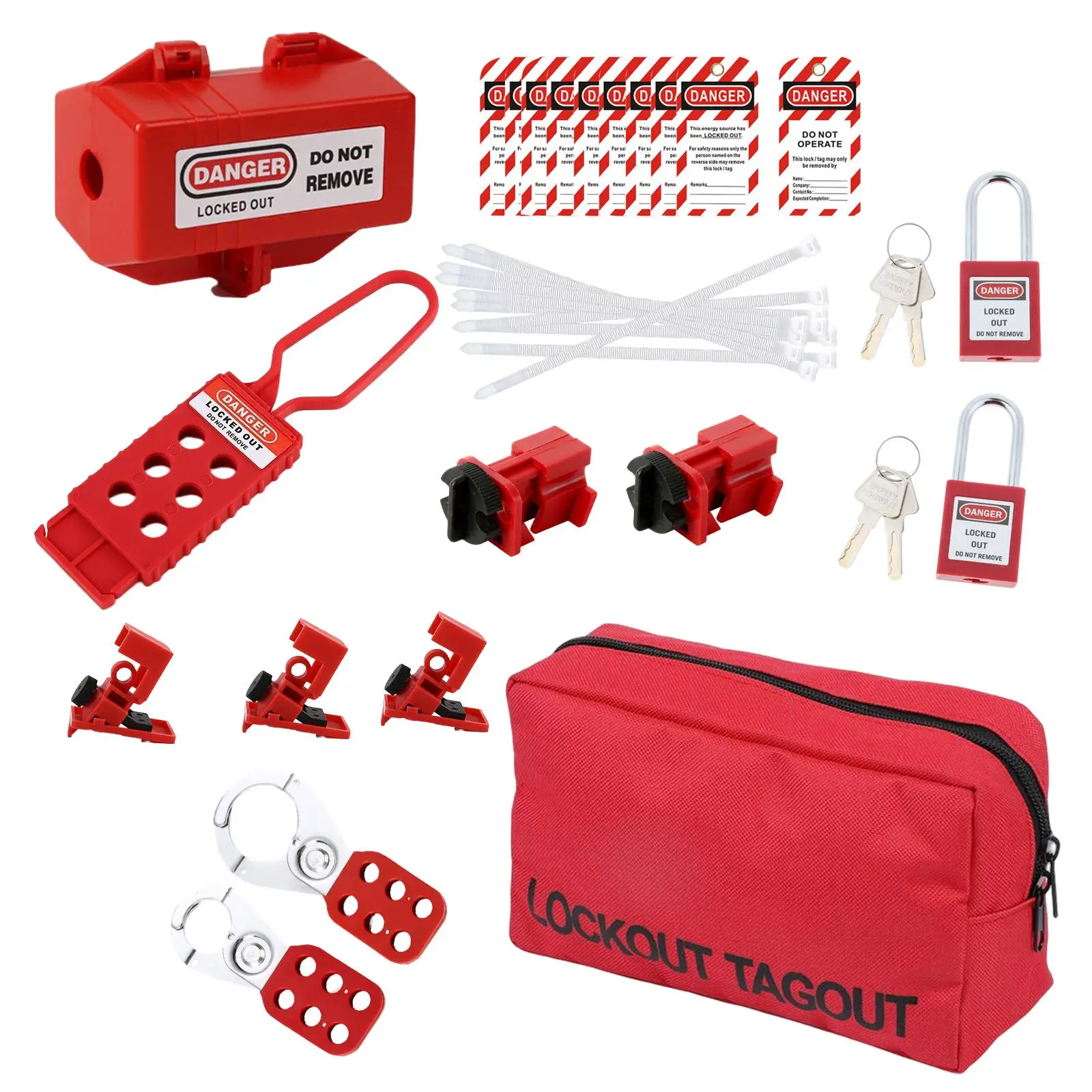 Electrical Lockout Safety Padlocks Set for Lock Out