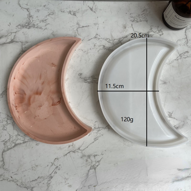 Description Picture 4 of itemMoon Silicone Tray Mold DIY Storage Box Crystal Resin Mold Moon Shell Jewelry Storage Box Silica Gel Mold Home Craft Decoration