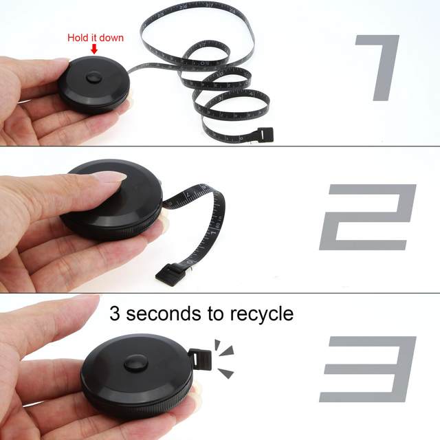 Metro A Nastro Flessibile In Pelle PU Per Cucito - 150cm Con Portachiavi E Design Retrattile - Foto 4