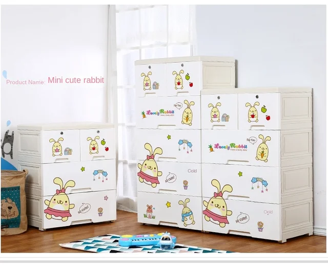Japan Alice IRIS plastic thickened drawer storage cabinet Alice children's  locker baby wardrobe - AliExpress
