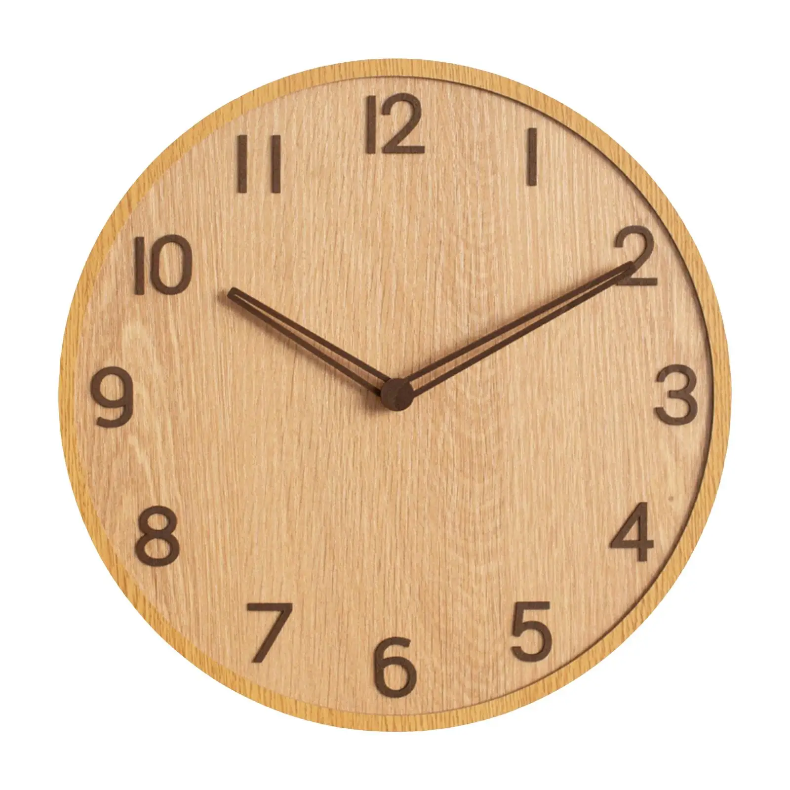 Modern Wooden wall Clock Art Decor Silent Sweep for Home Bathroom Indoor Office