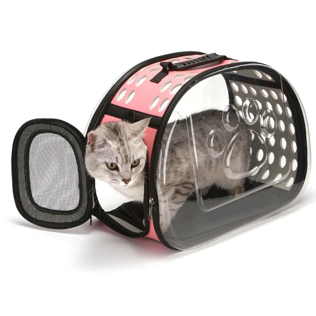 Cat Carrier Bag Dog Carriers, Soft-Sided Portable Pet Travel Carrier for  Rabbit with 3-Sided Breathable Mesh, Black - Walmart.com