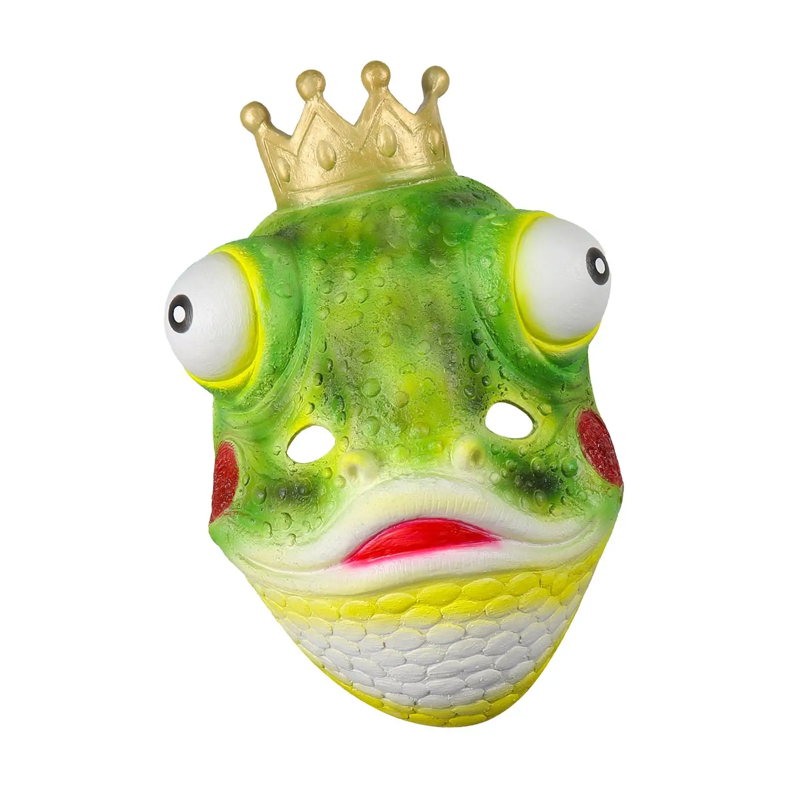 Frog  Mask Role Play Costume Props Face Cover Novelty Full Face Mask Frog Mask for Prom Festival Birthday Party Night Club