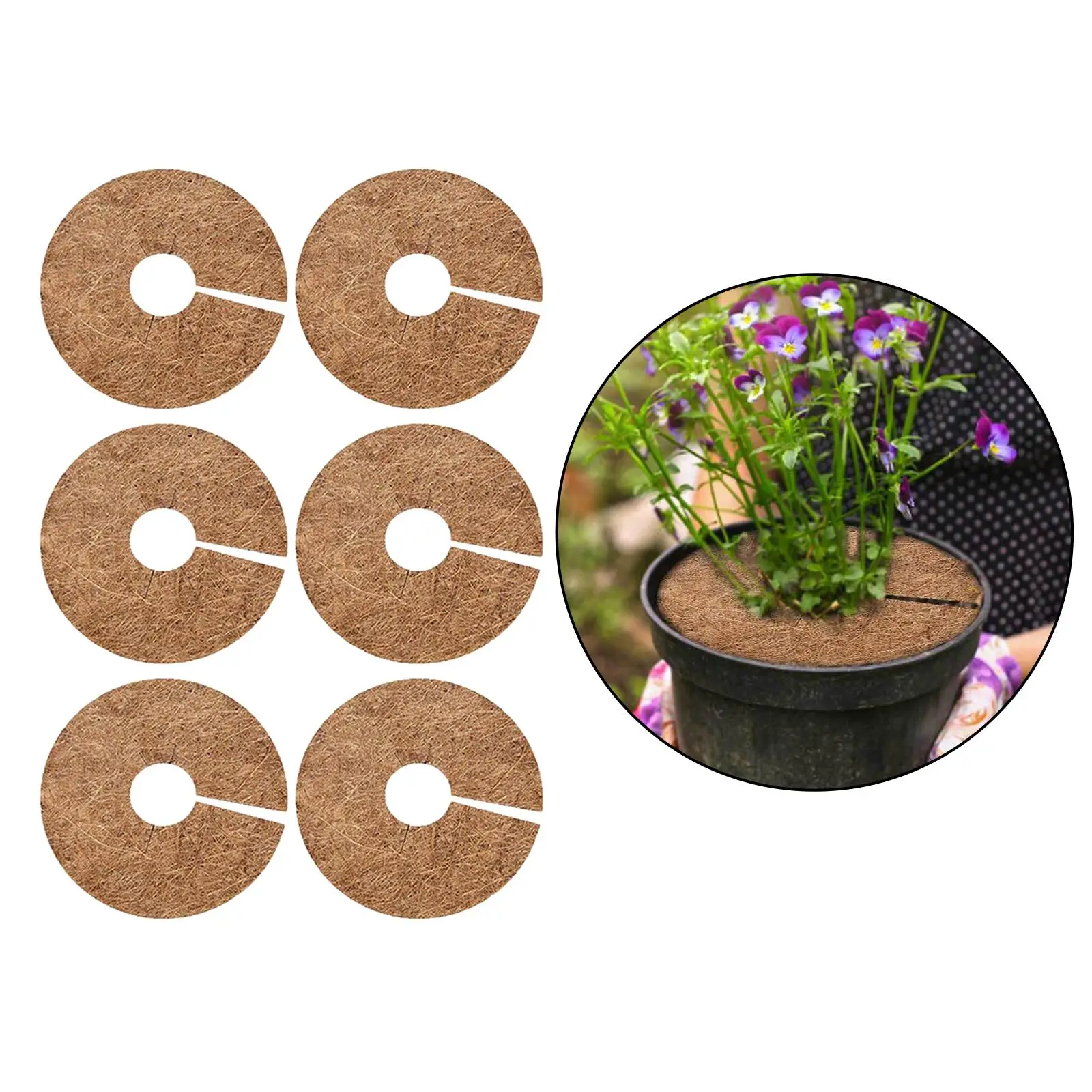 Coir Fiber Liner Round Coconut Natural Coconut Fibers Weed Control Rings For Weed Control Plant Cover Flower Pot