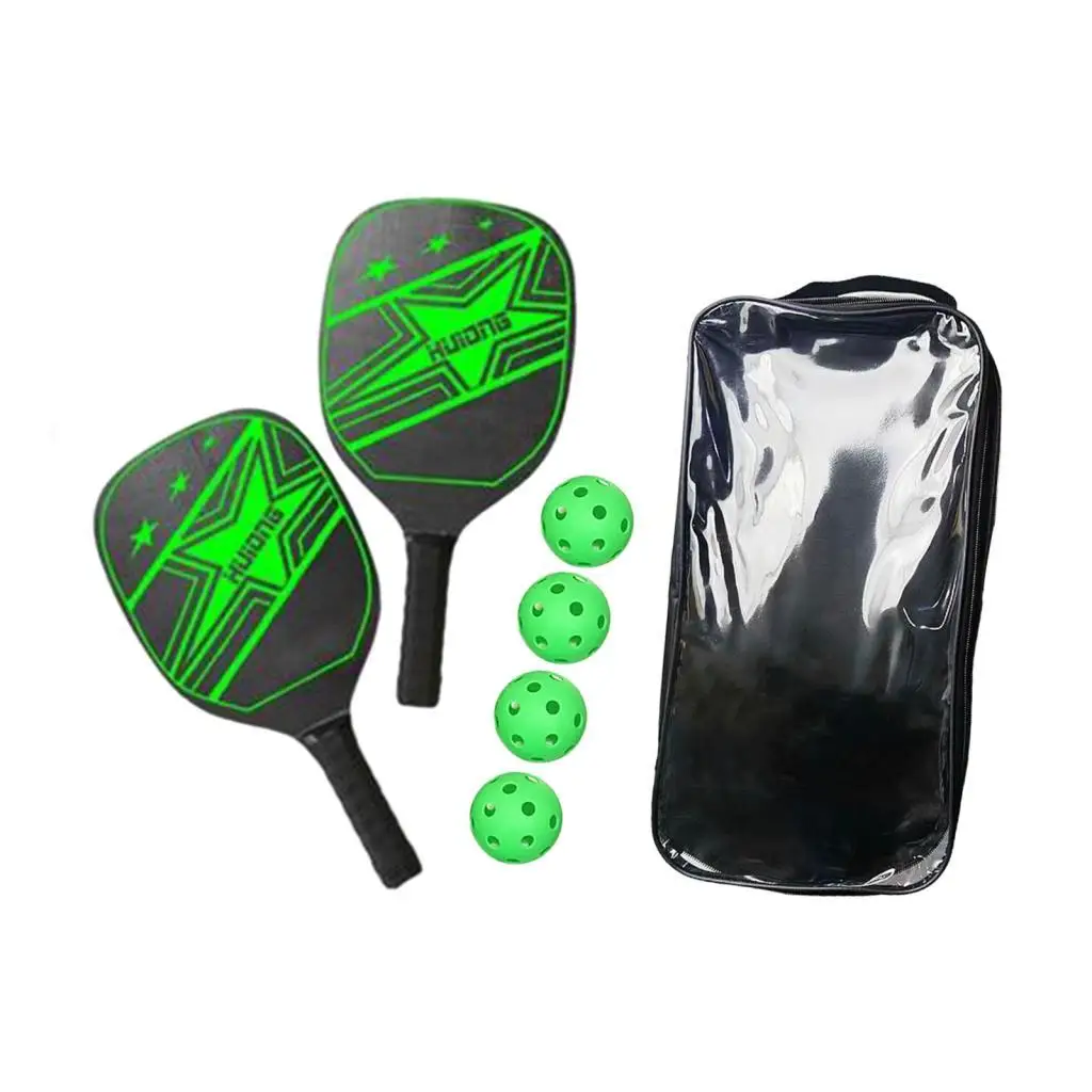 2x Pickleball Paddles, Pickleball Racket and Ball Set, Nonslip Grip Pickleball