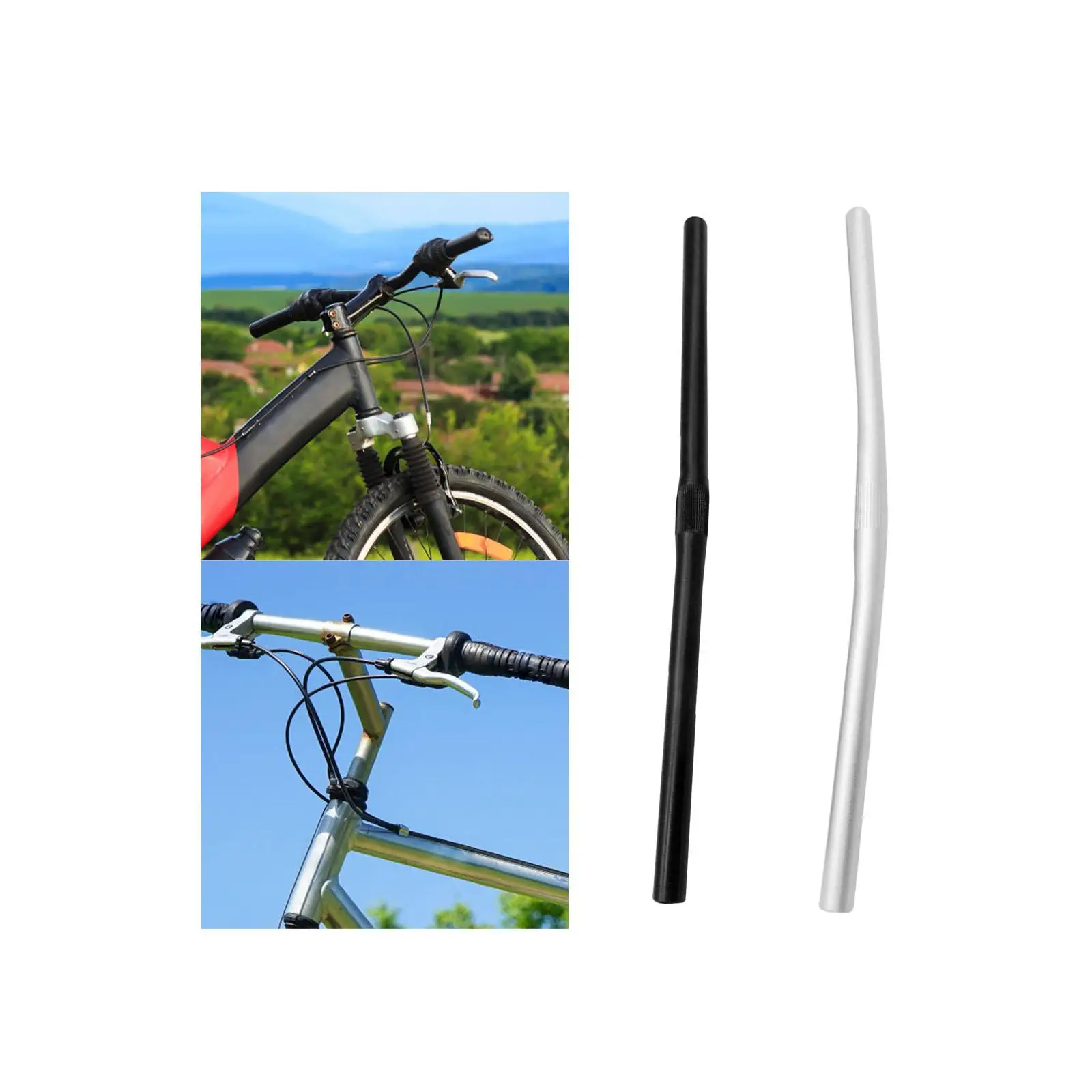 Bicycle Handlebar Aluminum Alloy Handlebar Durable Flat Bar Riser Bar for Mountain Road Bike Accessories