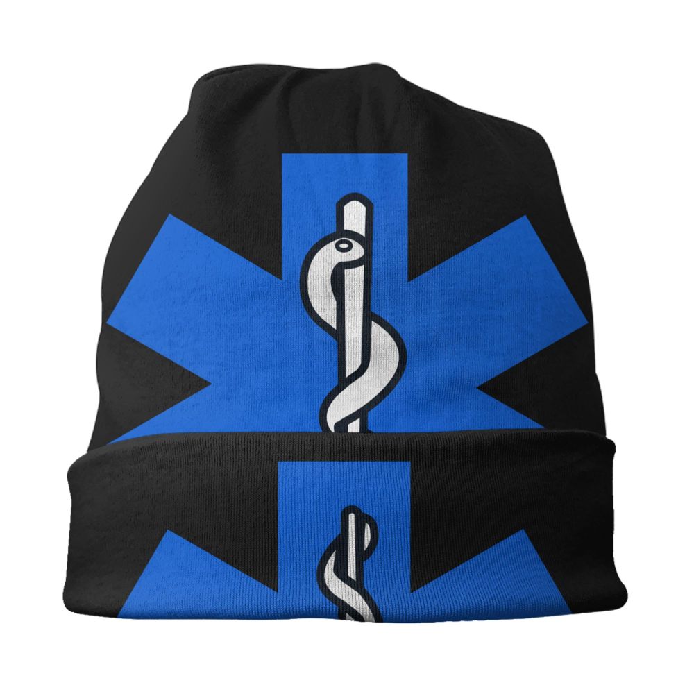 Star of Life Krankenwagen Medical Emt Herzschlag Logo Mütze Mütze Motorhaube Femme Strick mützen Hip Hop Outdoor Schädel Mützen Mützen – Detail 27