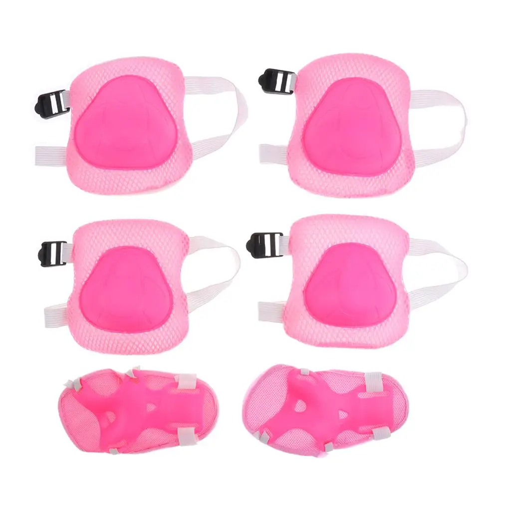 Children Roller Skating Knee Elbow Wrist Pad Support Protective Gear Set