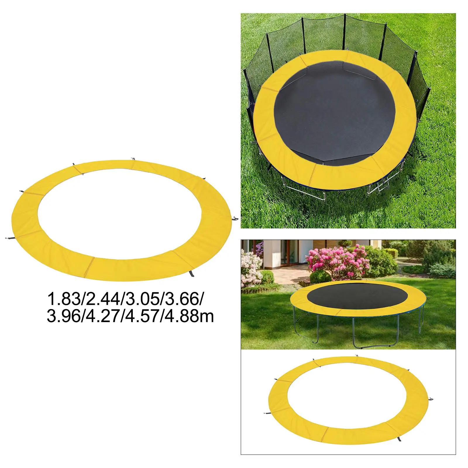Trampoline Pad Cover Jumping Bed Cover Waterproof Tear Resistant Trampoline Protective Cover Replacement Safety Pad