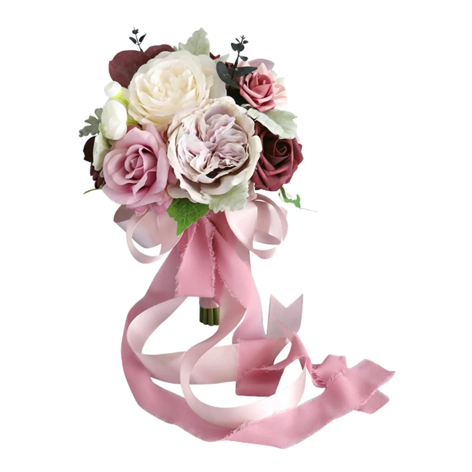 Artificial Bridal Wedding Bouquets Wedding Throw Bouquet Artificial Flowers for Church Wedding Party Celebrations Decoration