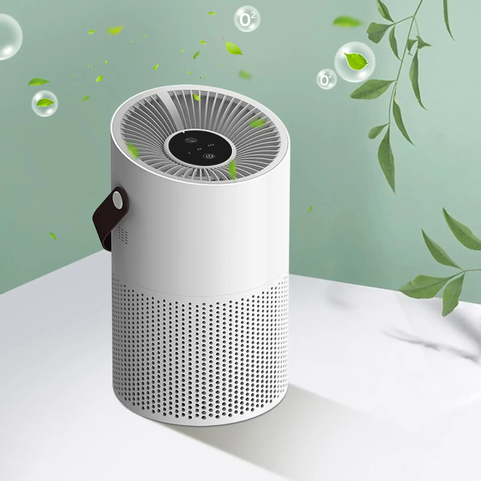 Portable Air Cleaner 4 Layer Filter Powereful 3 Gears Wind Speed Desktop Air Purifiers for Bedroom Hotels Office Smoke Pollen