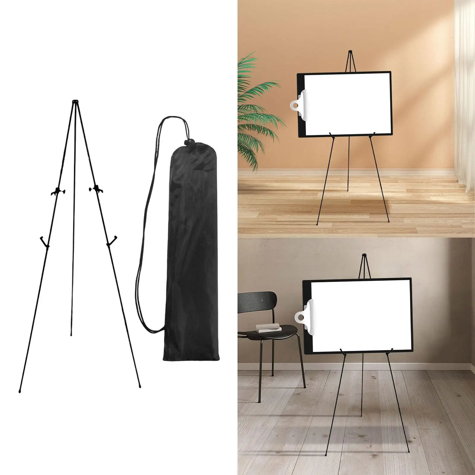 Tripod Display Easel Stand Holder Displaying Art Artist Floor Easel Folding Easel for Photo Canvas Wood Board Sign Wedding