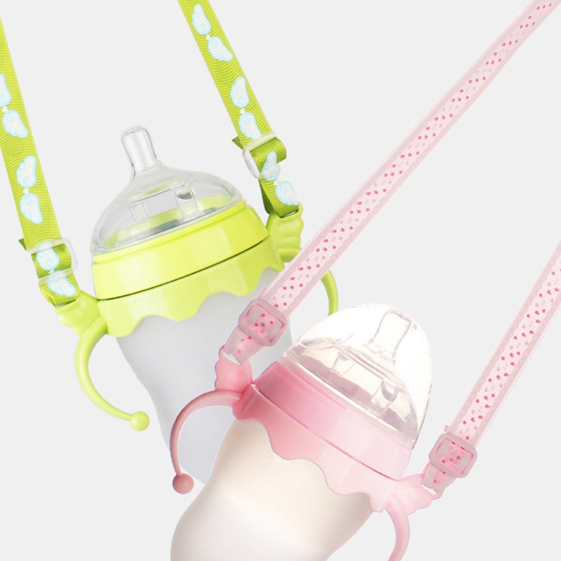 2 Pack Baby Flasche Halter Fütterung Flaschen für Comotomo Einfache Reinigung 2 Count (Rosa/Grün) einfach Grip QX2D – Detail 11