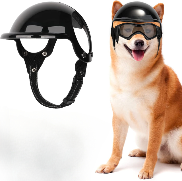 Dog Helmet Small Dogs Pet Motorcycle Helmet Hat with Ear Holes Sport Dog Hard Hat Outdoor Bike Doggy Cap for Dogs and Cat AliExpress