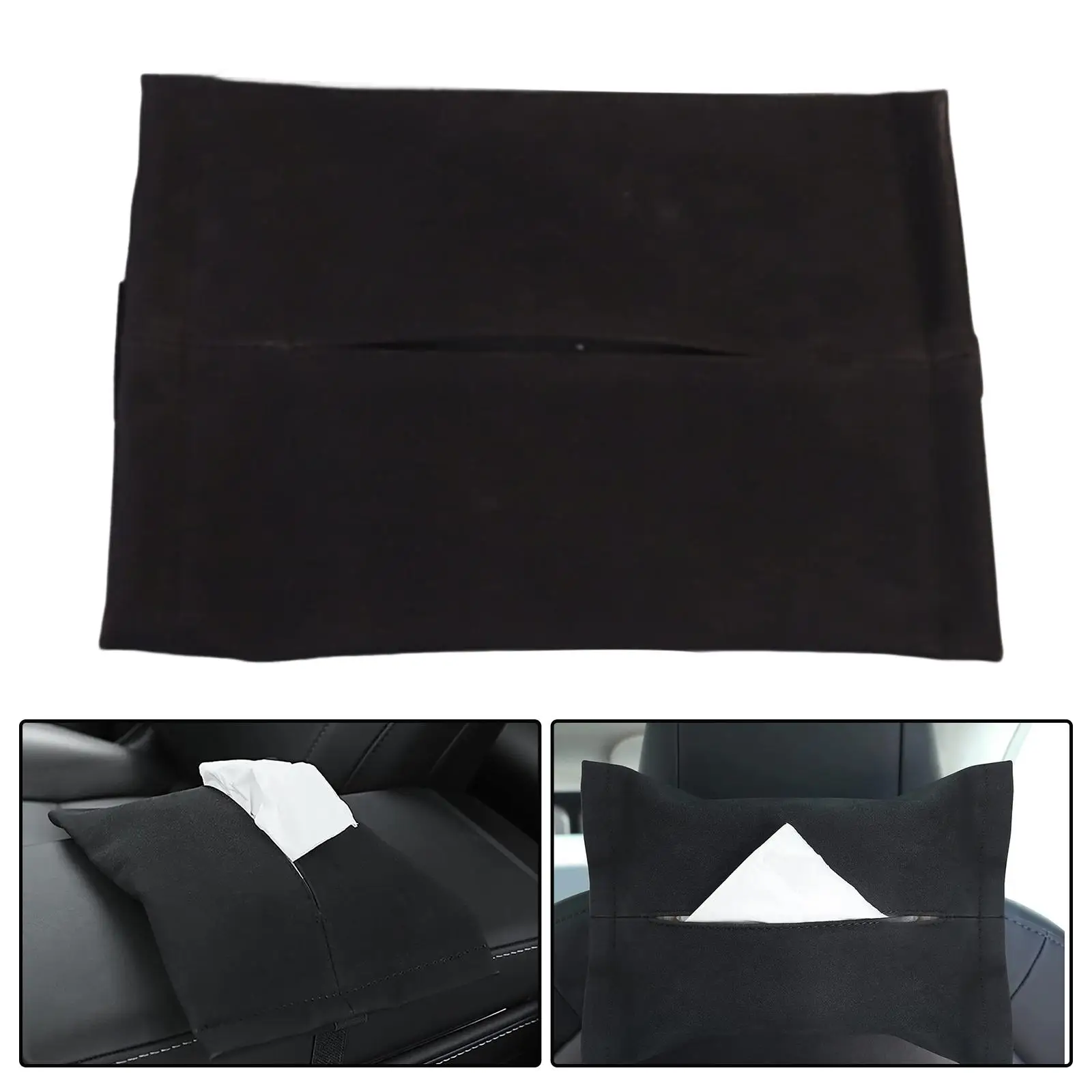 Car Tissue Holder Hanging Tissue Clip Small Size Tissue Bag Case Napkin Holder for Tesla Model 3 Y S/x Sun Visor Dashboard