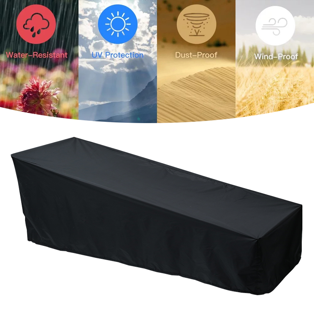 1/5Pcs Outdoor Liege Schutzhülle Wasserdichte Anti-Uv Garten Terrasse Möbel Abdeckung für Sonnenliege Liege Lounge Stuhl NEUE – Detail 6