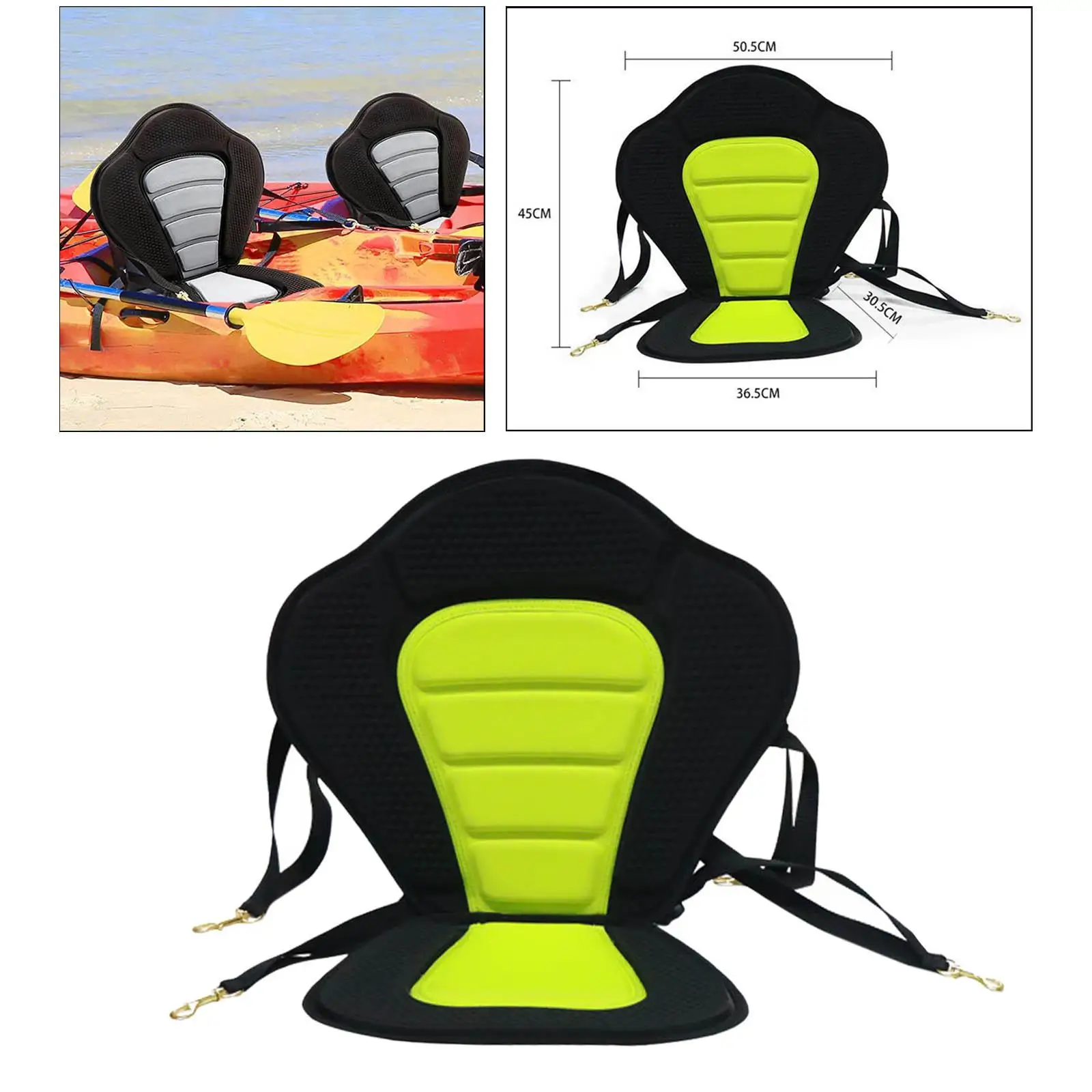Universal Kayak Seat Comfortable Durable Waterproof Elastic Easy to Install for Canoes Kayaks Canoeing Boat Rafting Water Sports