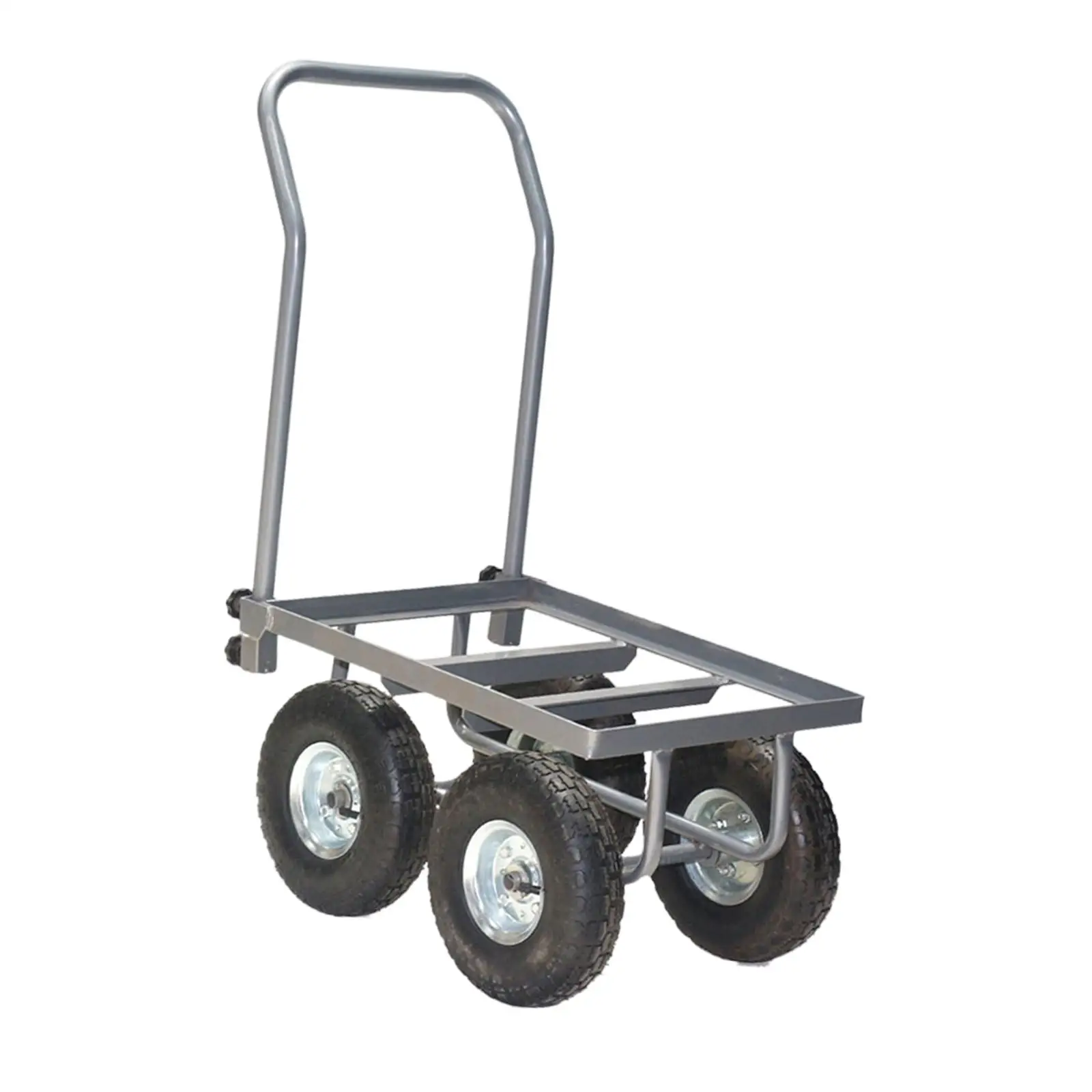 Folding Platform Truck with 4 Wheel Heavy Duty Platform Trolley Hand Push Cart for Garden Office Transport Moving Drinks Crates