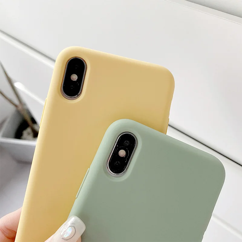 apple 13 case Candy Color Matte Case For iphone 13 12 Pro Max XS X XR 7 8 Plus 6 6S SE 2020 2022 Soft Silicone Shockproof Protection Cover iphone 13 cases