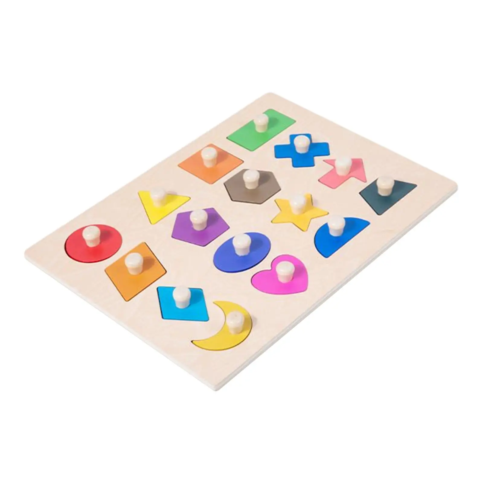 Wooden Sorting Stacking Blocks Shape Color Recognition Geometric Stacker Game Learning Shape Matching puzzles for Preschool