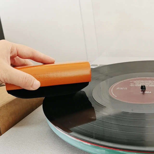 Brosse de nettoyage en velours antistatique pour disque vinyle LP, outil de  nettoyage pour disques durs, dissolvant de poussière - AliExpress