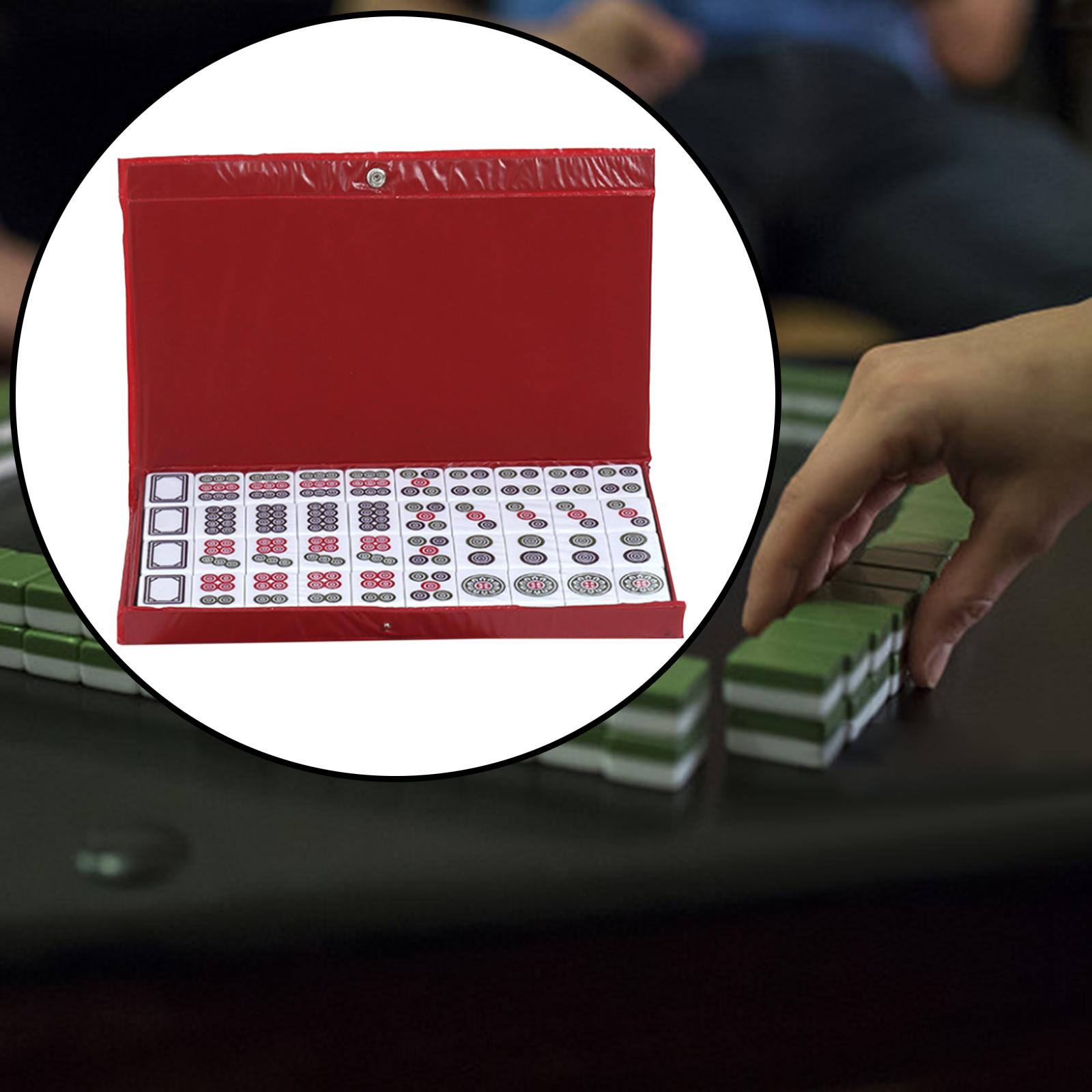 Traditional Chinese Mahjong Travel Chinese Style Games Portable Board Game for Party Playing Family Friend Travelling Holiday