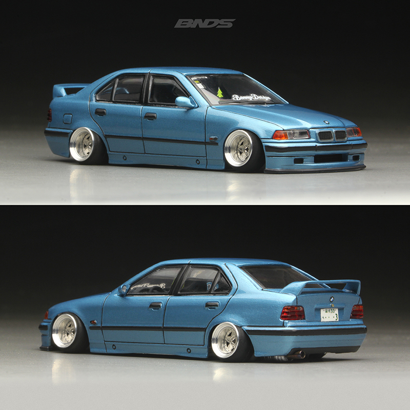 BNDS 1/64 Metallräder mit Gummireifen, Legierungsdesign, Felgen, Detail-up-Teile, JDM VIP-Stil für Modellfahrzeuge, 8,3 mm, 4-teiliges Set – Detail 9