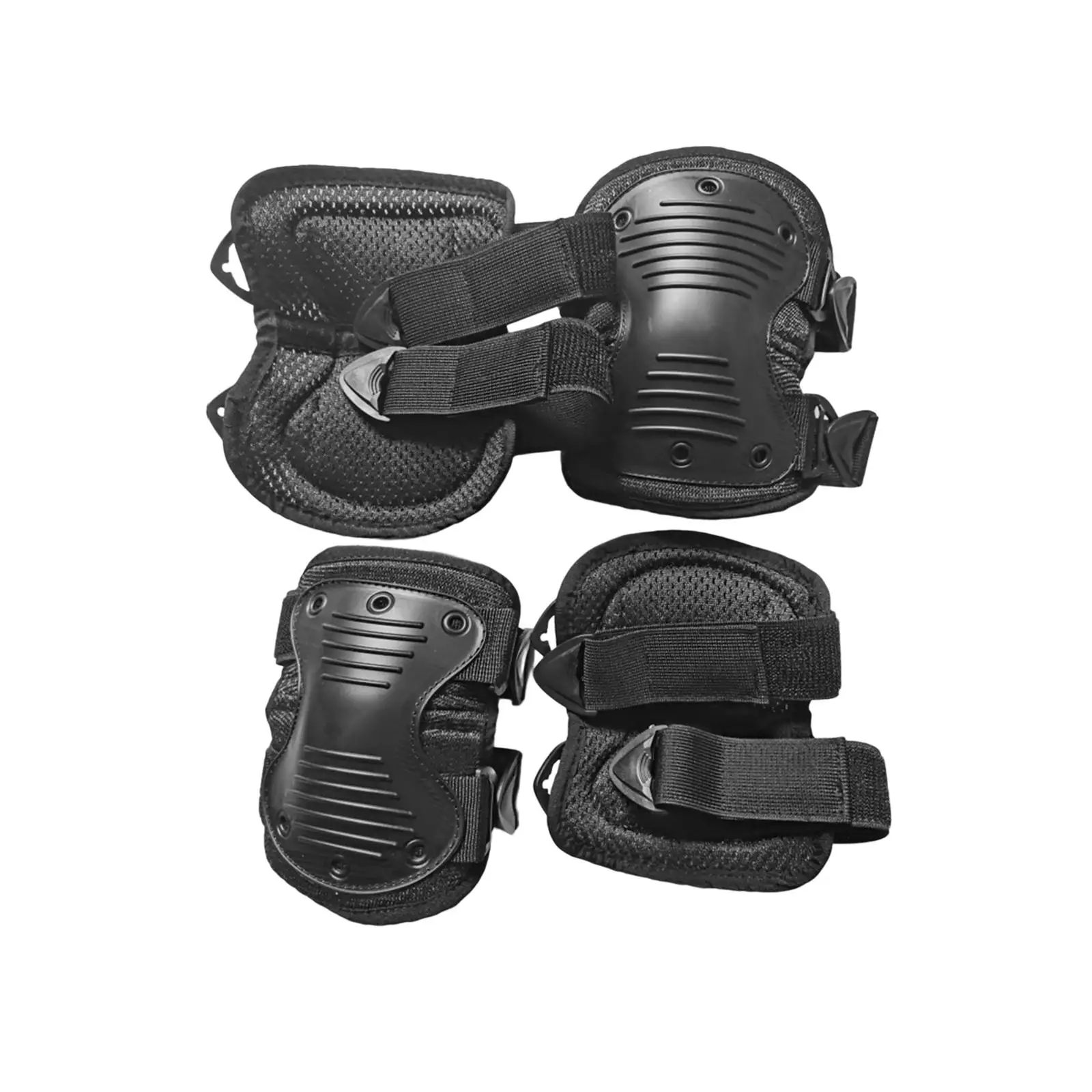 4Pcs Knee Elbow Pads Outdoor Protective Thick Sponge Protection Knee Sleeves for Rollerblading Scooter Unisex Skating Men Women