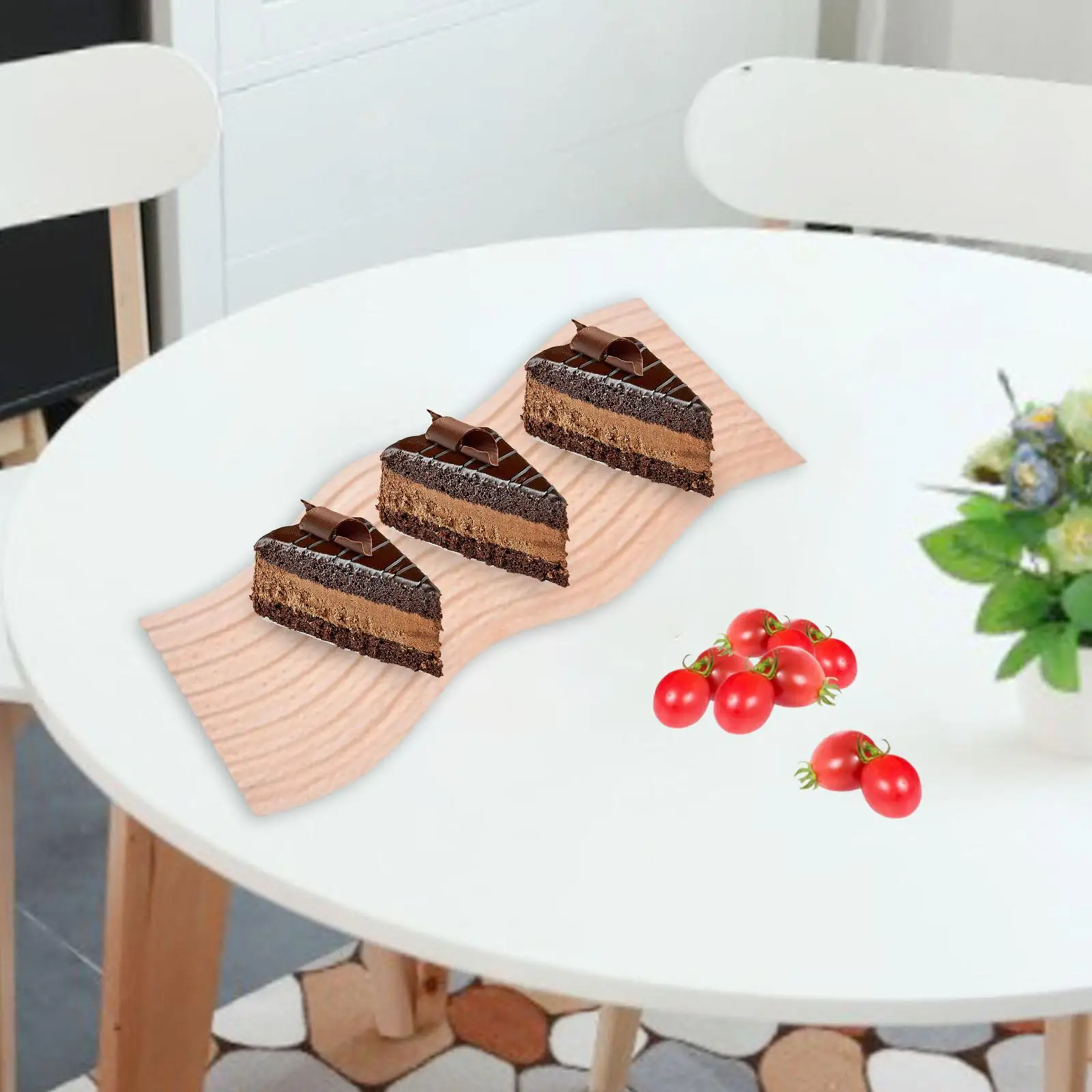 Decorative Wood Cutting Board Breakfast Board Vegetable Food Dish Fruit Salad Platter Serving Tray for Shelf Home Decorations