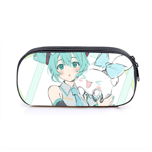 New Hatsune Miku Kawaii Pencil Pouch Cute Students School Supplies Giveaway  Badge Anime Pencil Bag Stationery Pencil Cases Gifts - AliExpress