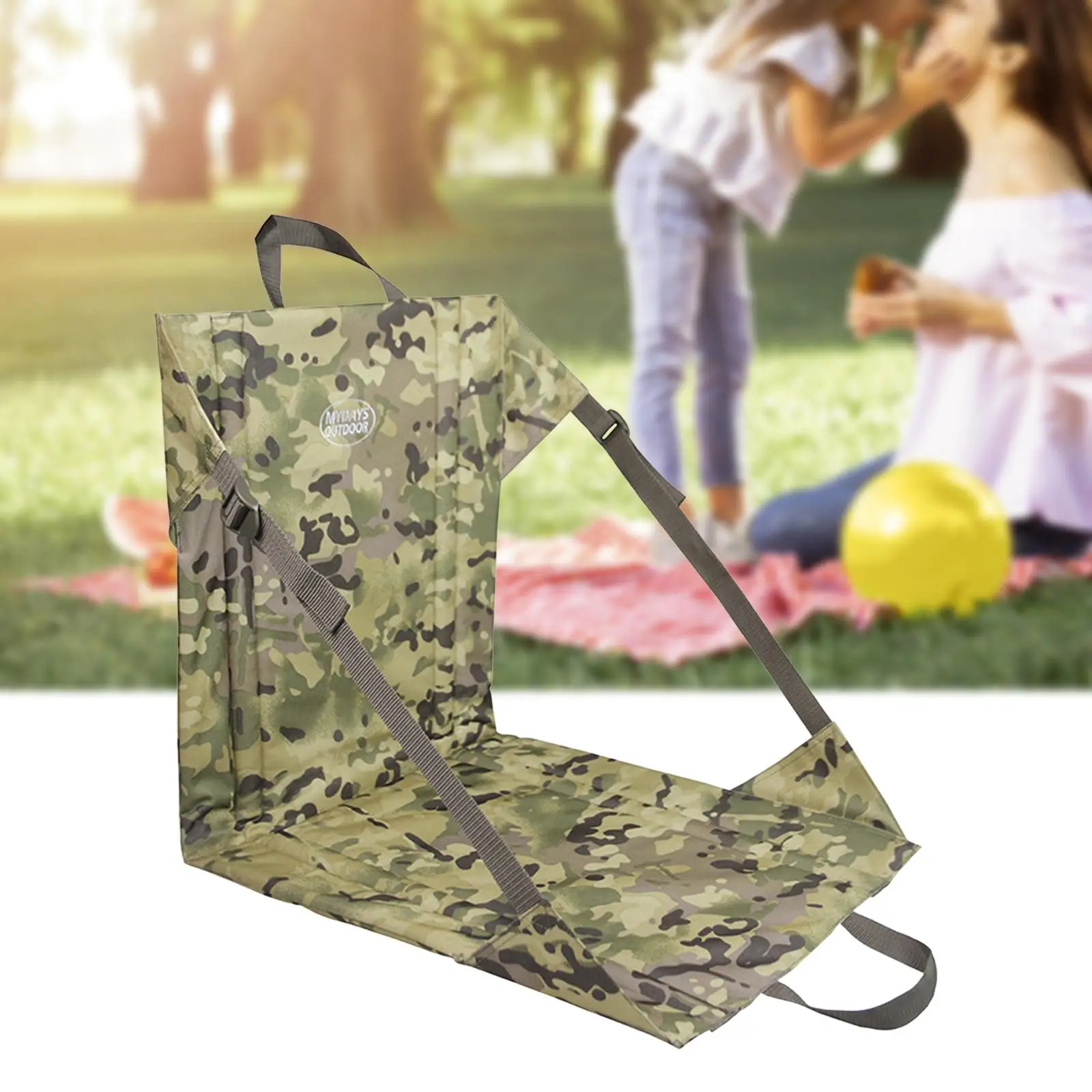 Folding Chair Pad Backrest Kneeling Pad Stadium Chairs Stadium Seat Cushion Bleacher Garden Sports Events Boat Outdoor Picnic