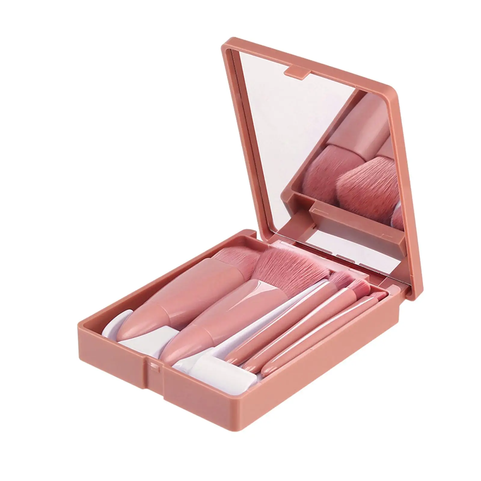 Makeup Brushes Set with Case Portable Concealer Foundation Girls