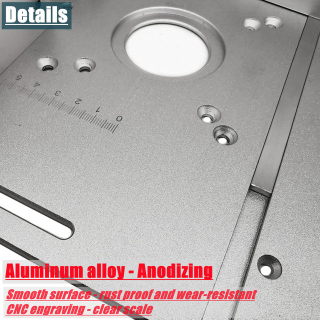 2 In 1 Aluminum Router Table Insert Plate Electric Wood Router Trimming Machine Flip Plate Install Hole Spacing 85 85mm 70 60mm