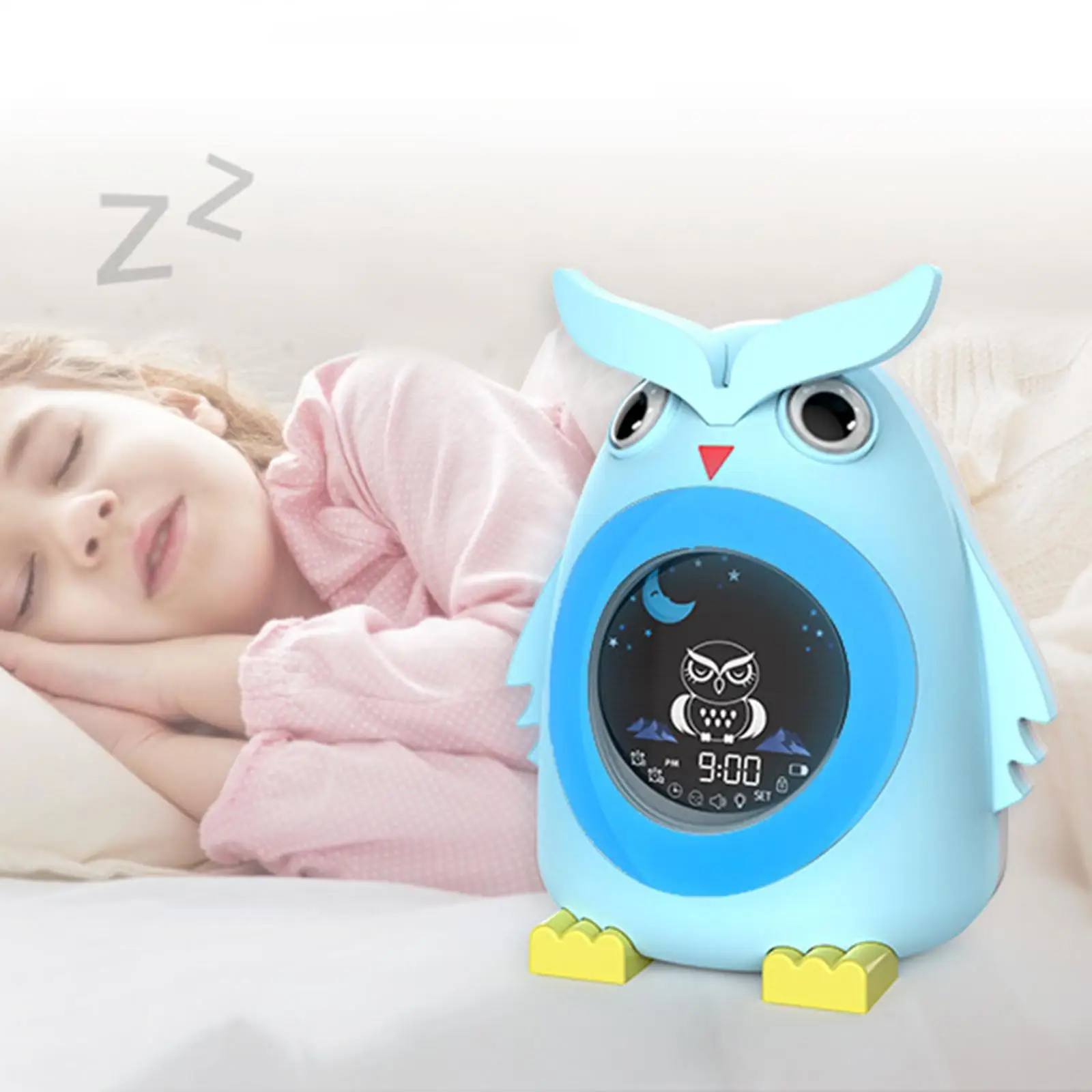 Digital Alarm Clock for Kids Bedroom USB Charging Sleep Training Clock Wake up Bedside Clock