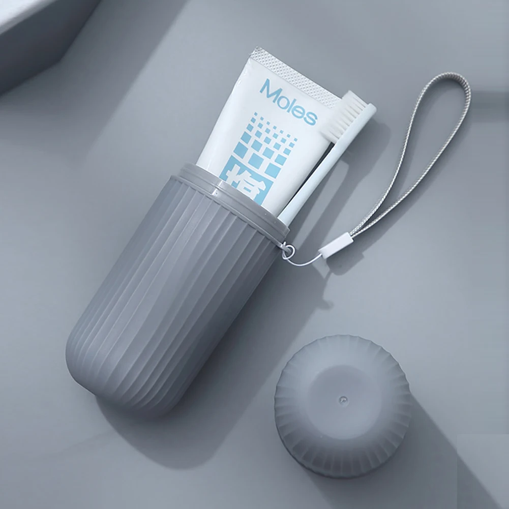 S6adb6472406646499e2efd30a88390e0h Travel Portable Toothbrush Cup Bathroom Toothpaste Holder Storage Case Box Organizer Travel Toiletries Storage Cup New Creative