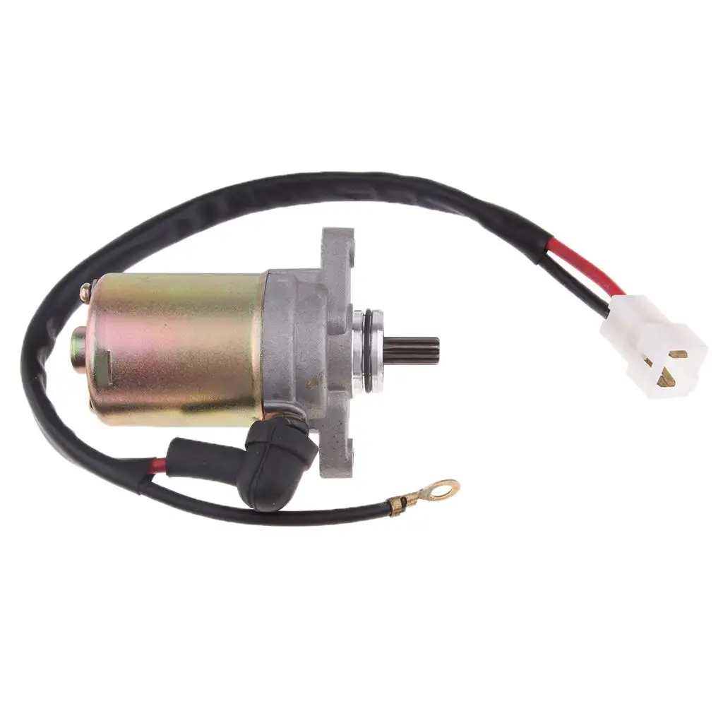 Electric Starter Motor w/ Cable for 49cc / 50cc Jog Engines
