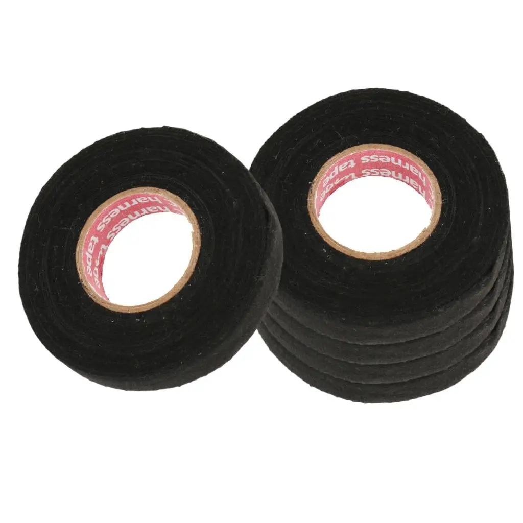 5X Cloth Adhesive Fabric Weft Tapes Wiring Harness High Temp For Looms Cars