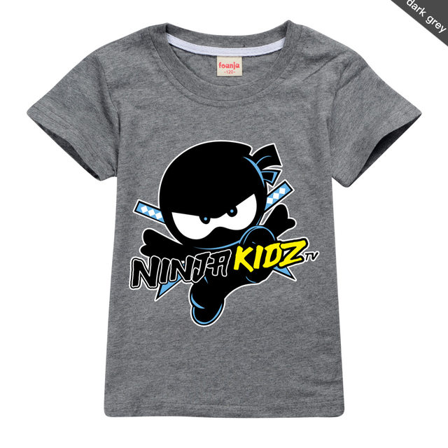  Ninja Kidz Original Logo Tee (Heather Grey, X-Small): Clothing,  Shoes & Jewelry