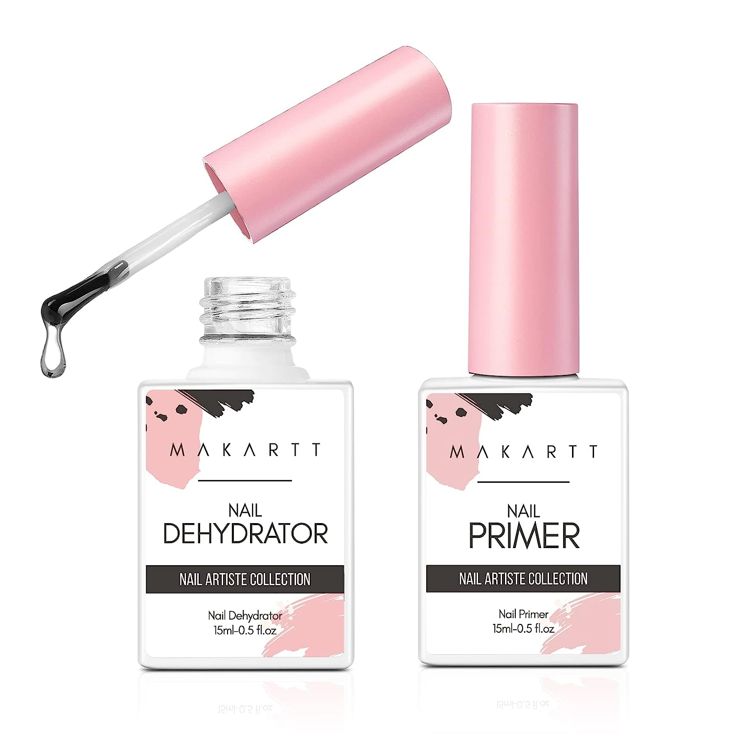 Best of 2Pcs Acid Free Natural Nail Prep Dehydrate &amp; Bond Primer Makartt 15ml Gel Nail Polish Nail Dehydrator And Primer Supplies Reviews & Tips