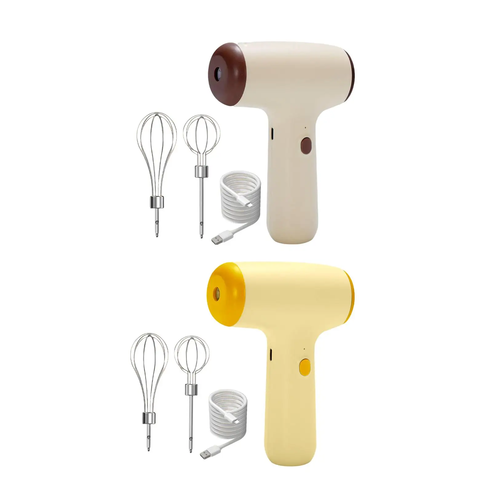 Electric Mixer Portable Food Mixers Handheld Blender 2 Mixing Head Rechargeable Whisks Dough Stirrer Egg Beater Home Appliance