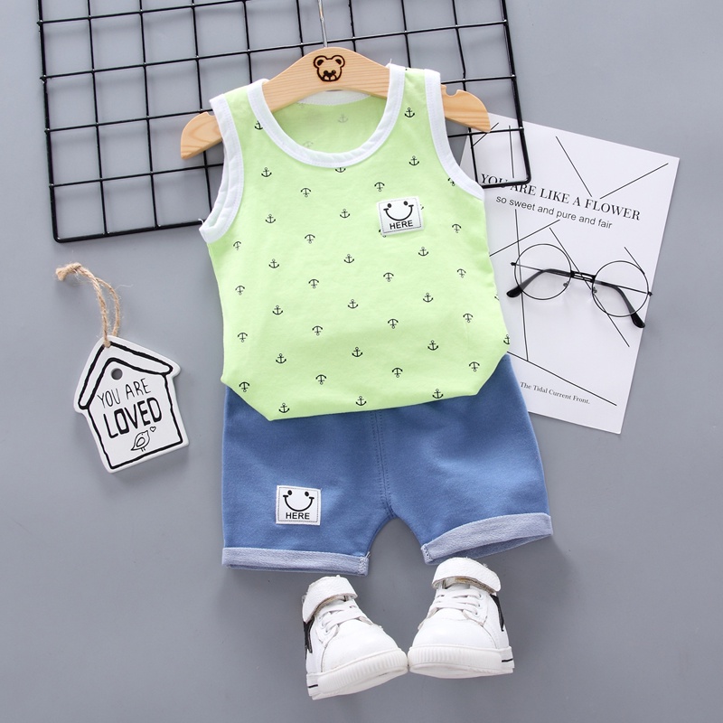 Title 4, Newborn Baby Clothes Print Boys Suit Summer Bab...