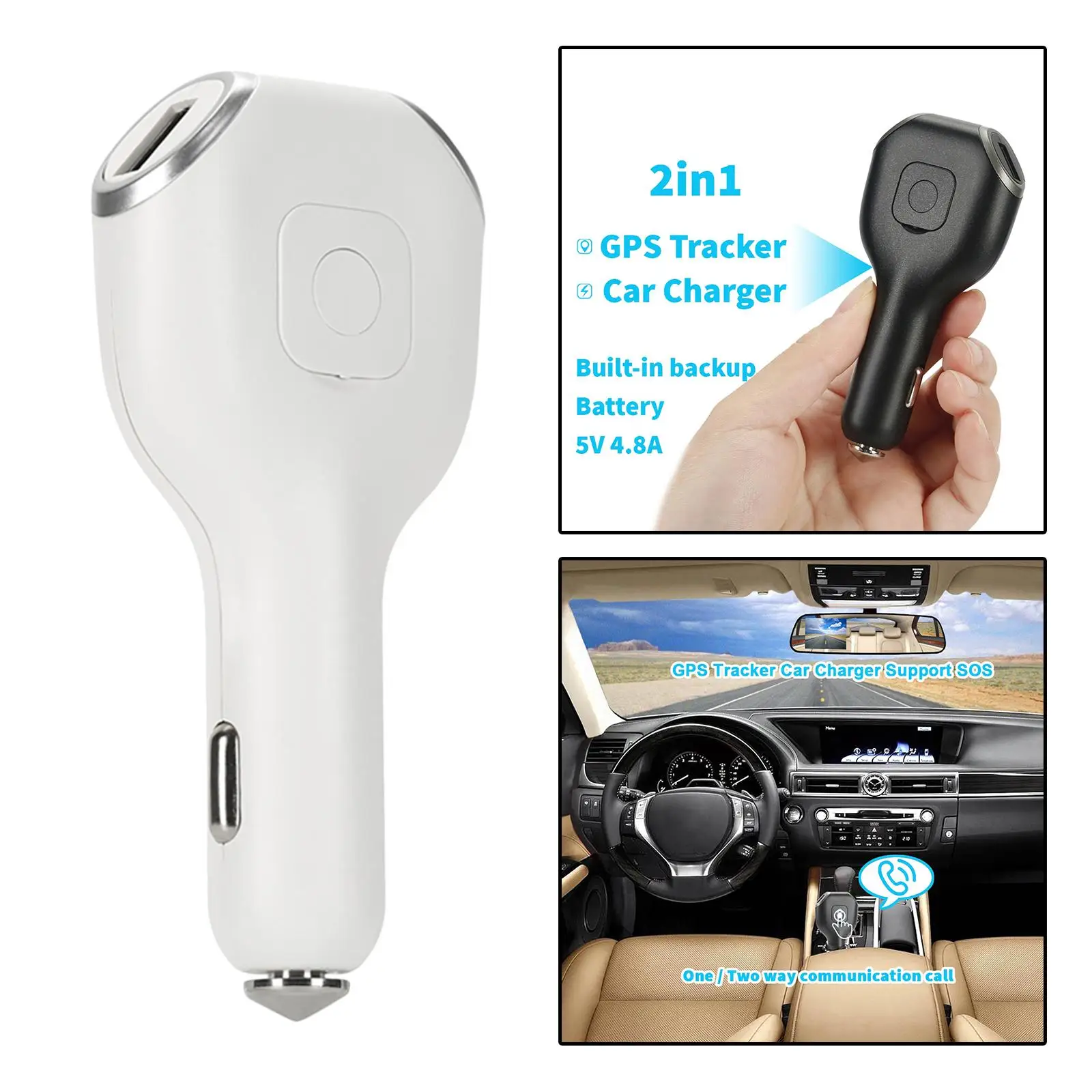 Multifunction Portable Car Charger Fast Car Charger Adapter for IOS Android