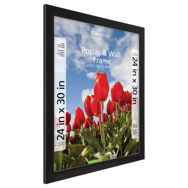 Mainstays 24x30 Beveled Poster and Picture Frame, Black, Set of 2 