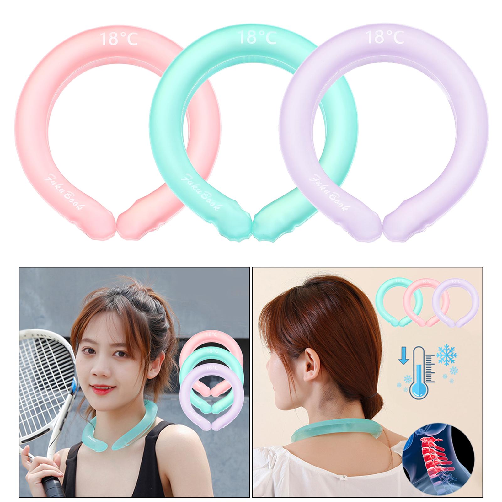 Neck Cooling Tube Cold Gel Ice Pack Chill Freeze Neck Cooler Running Camping