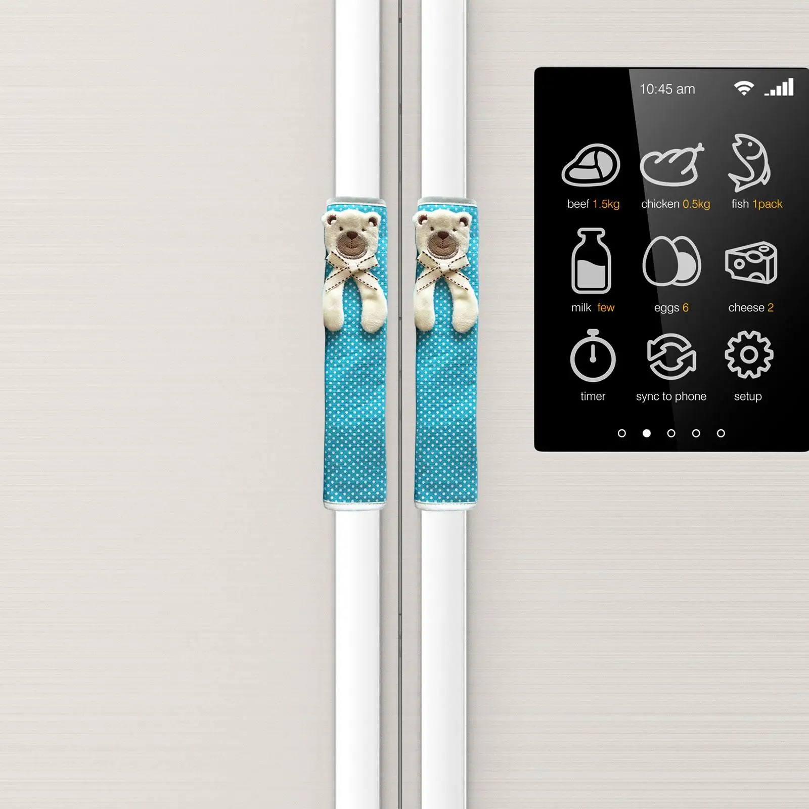 2Pcs Refrigerator Door Handle Covers AntiSlip Dust Covers for Fridge Freezer