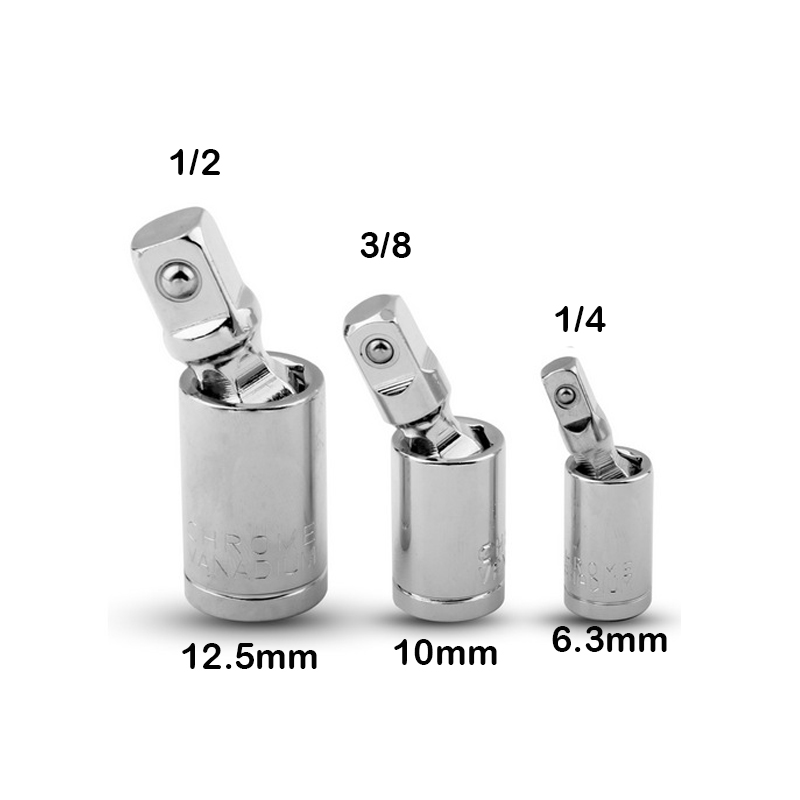 Steckschlüssel-Lenk adapter 1/4 "3/8" 1/2 "360-Grad-Drehhülsen-Ratschenschlüssel kombinierter Konverter – Detail 6
