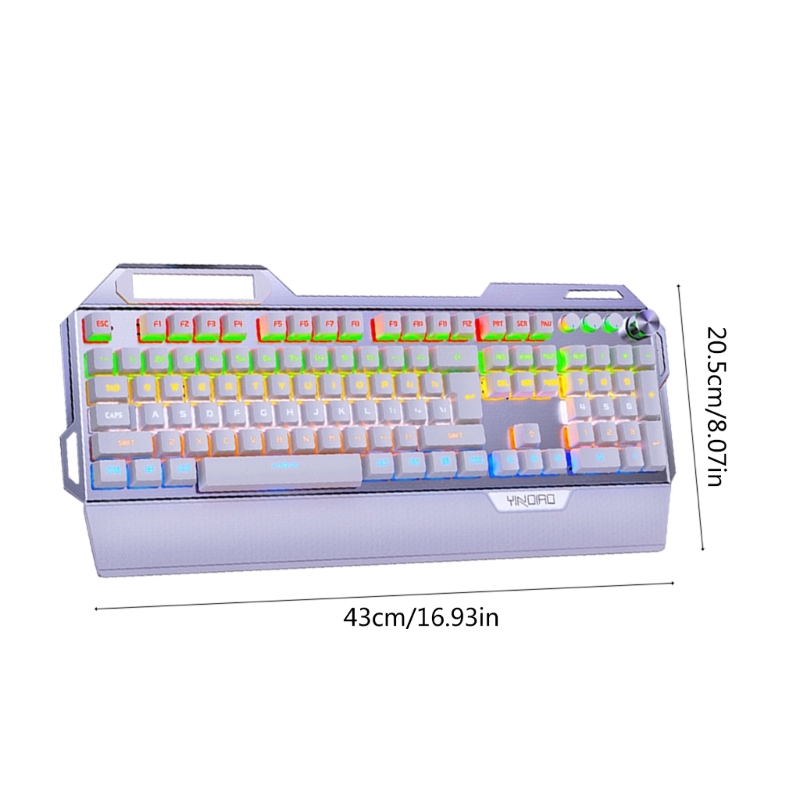 Teclado gamer usb com 104 teclas, 7