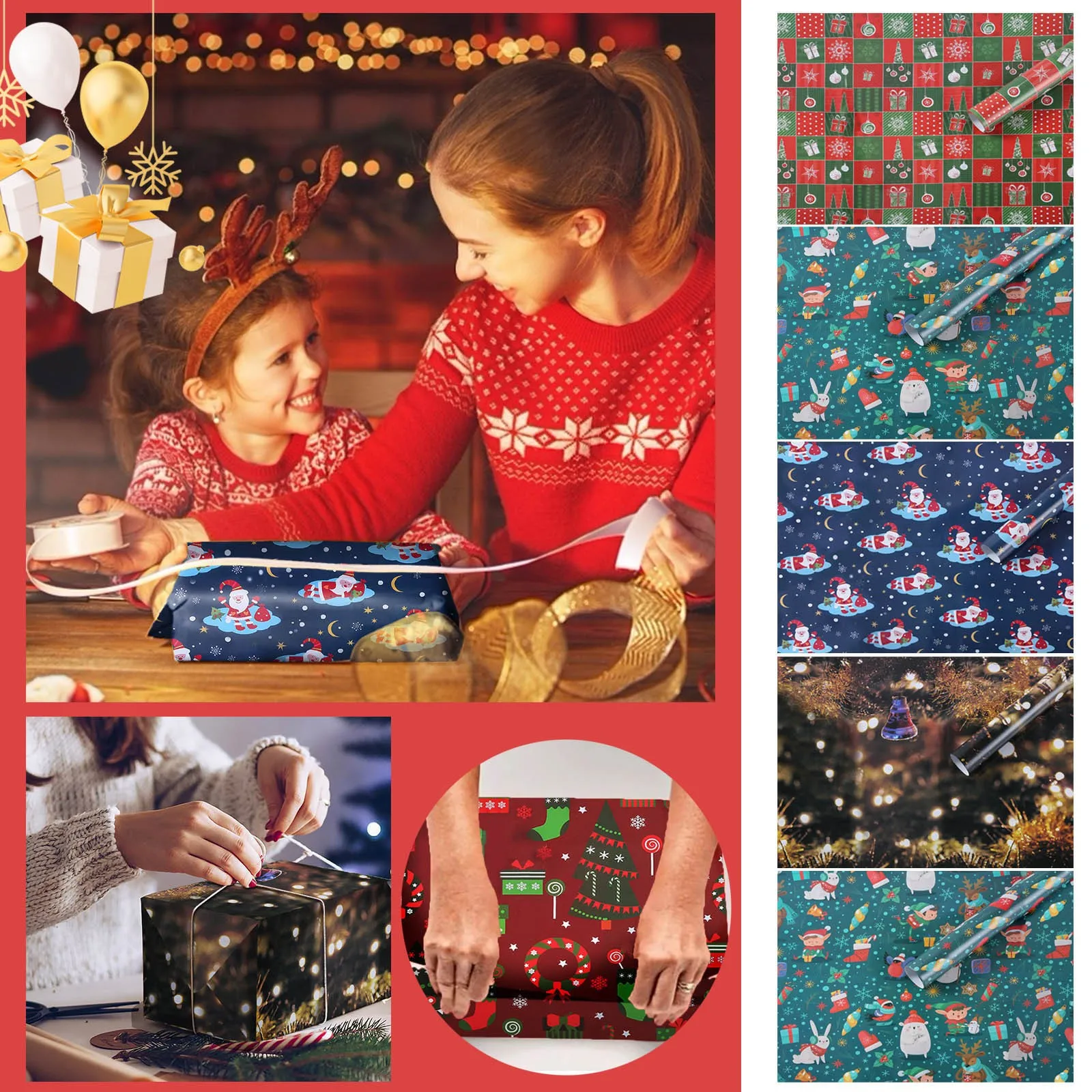 Рождественская подарочная упаковочная бумага, Подарочная коробка, день  рождения, крафт-бумага, праздничный Красивый букет, бумажная Рождественская  подарочная упаковочная бумага #50 г | AliExpress