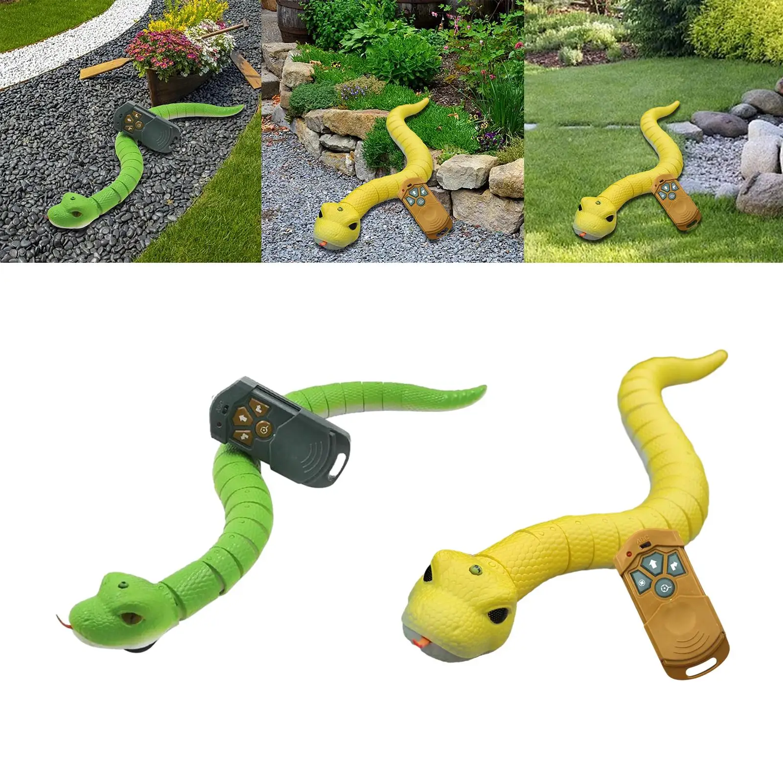 Remote Control Snake Toy Realistic Snake Crawling Animal for Boys Gift Halloween April Fools` Day Stage Props Interactive Toys